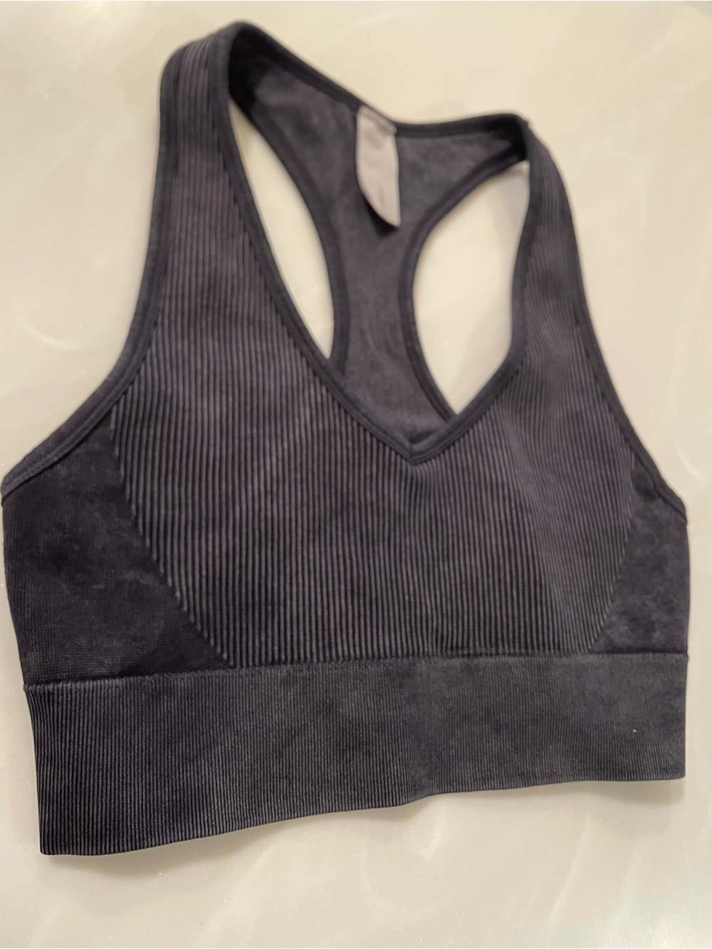 🖤 Calvin Klein Stone Wash Ribbed Sports Bra | Size S–M | Good Condition 🖤